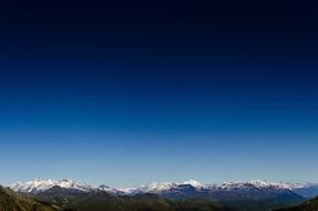 Beautiful sky with the mountains as a backdrop