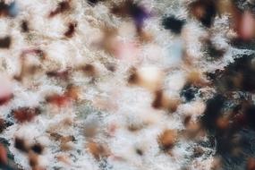 foamy Sea Water Close Up, blur brown background