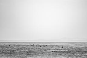 cloudy gray sea