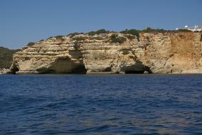 Landscape of a rock by the ocean