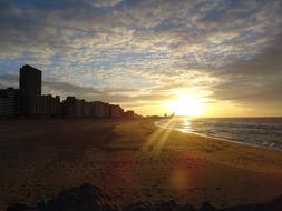 sun clouds beach sea