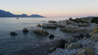 Shore Line at Evening, scenic landscape