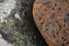 Stone At Sea Shore Red