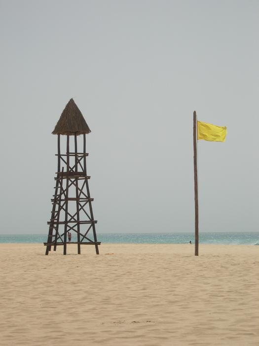 Yellow Flag Warning Sandy Beach
