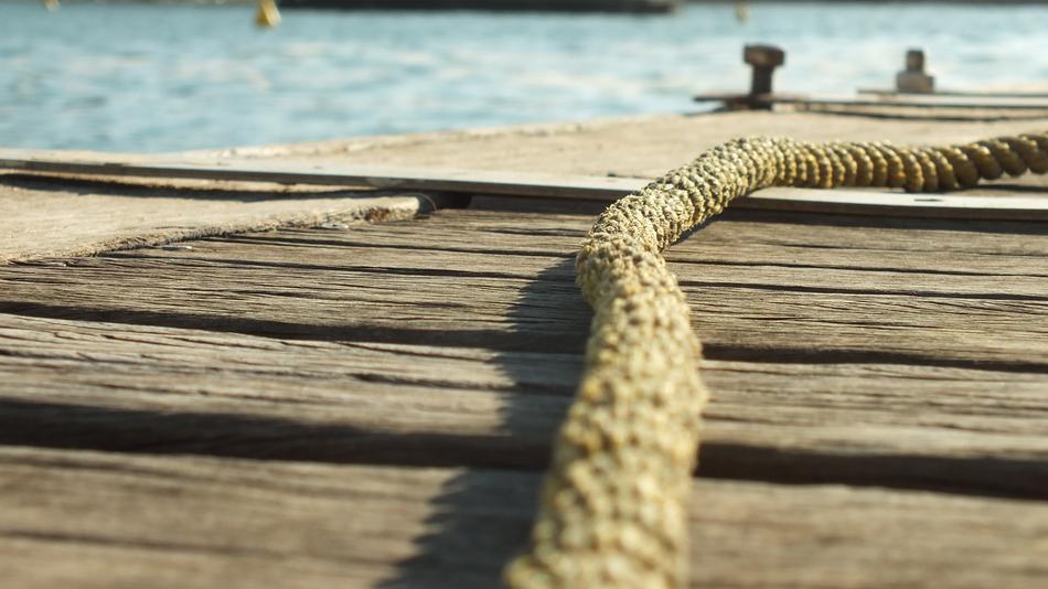 long rope on the bridge