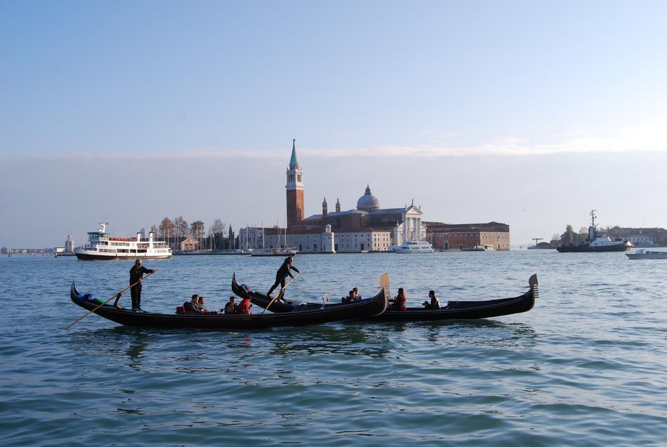 people floating on the river