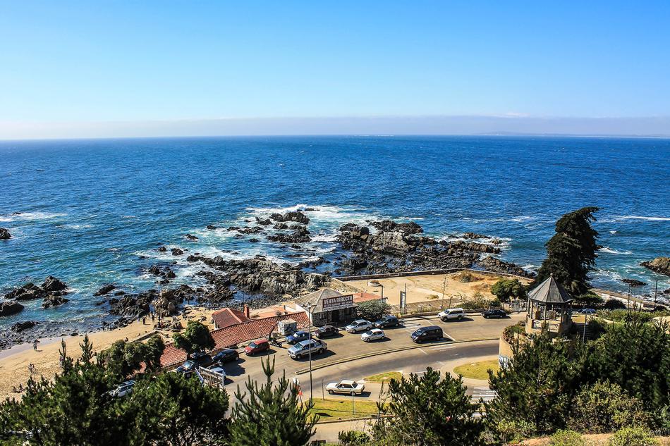 top view of the houses on the beach