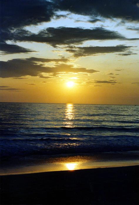 Dawn on a sea beach