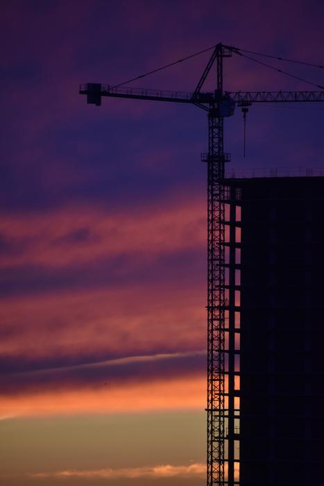 Construction Crane Sunset