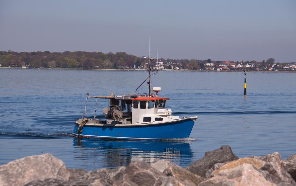 fish boat sea mountain