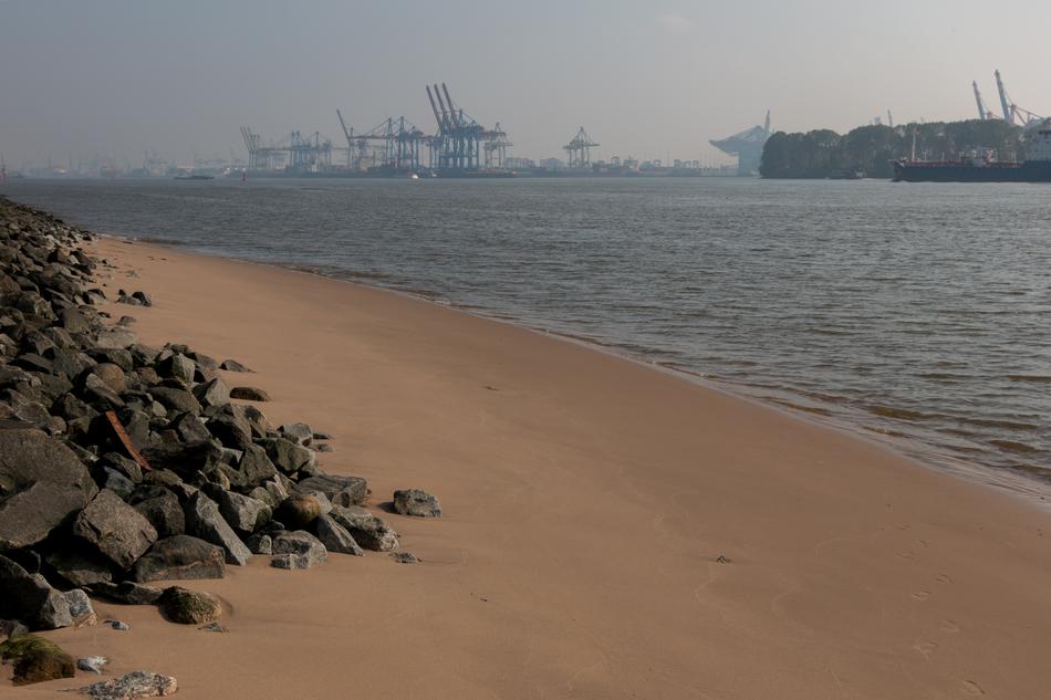 Beautiful sandy beach by the sea