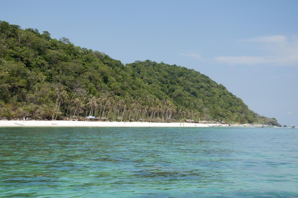 Tropical beach by the ocean