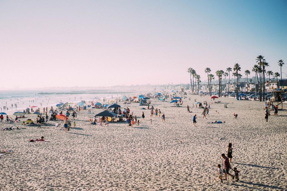 People vacationing near the ocean