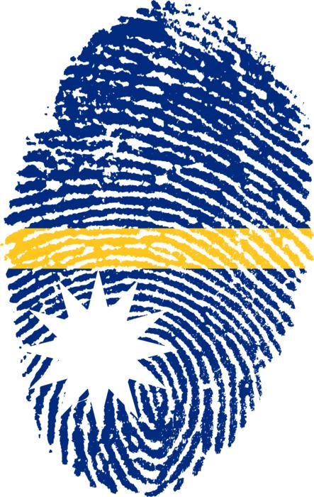 a fingerprint with a flag