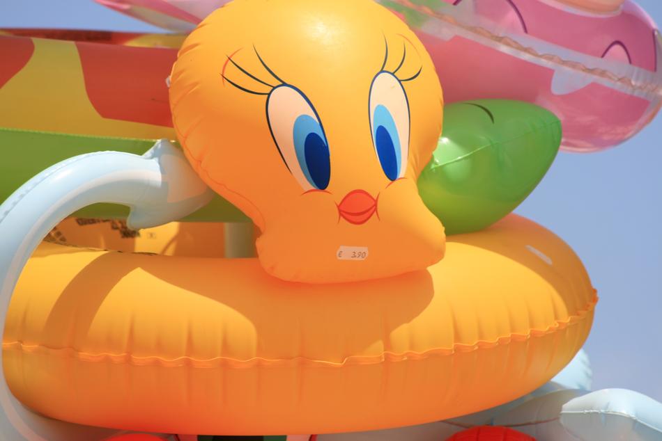 A funny life preserver with a diminutive