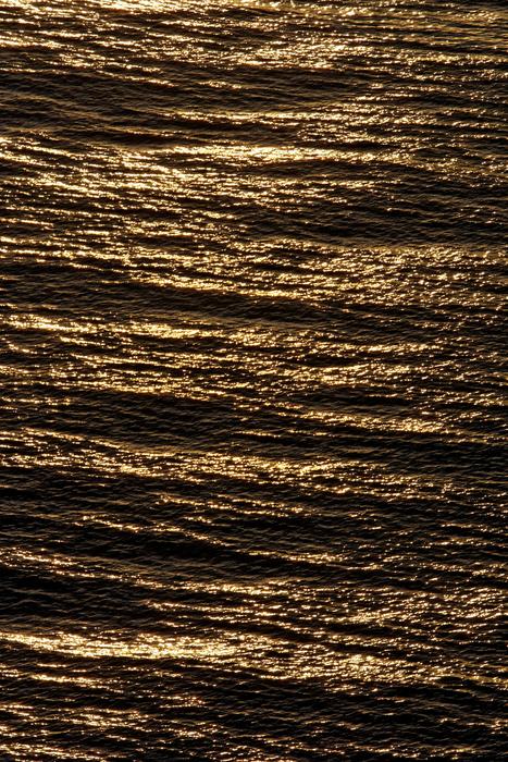 The sea surface in the bustle of the sun