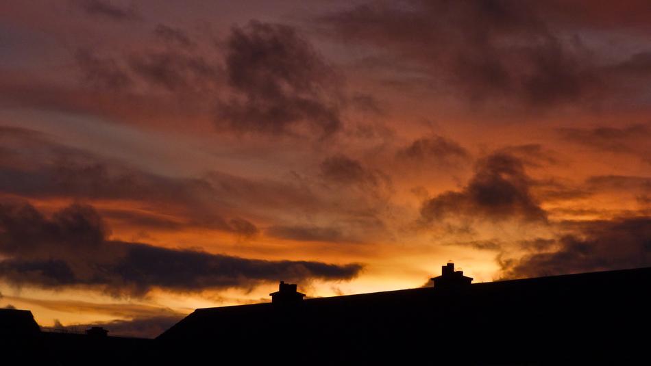 silhouette of trees with clouds view