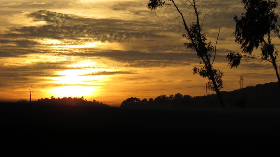 Landscape Sunset Eventide Rays Of