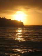 Sunset Sea Water