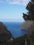 Bay on Sa Calobra beach at dusk, spain, mallorca