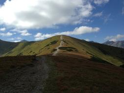 hiking trail through Tatra Mountains, poland