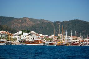 mountain resort with sea