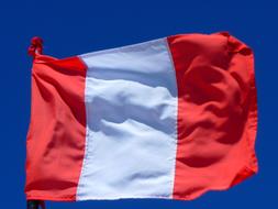 beautiful flag in the blue sky