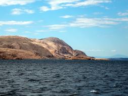 stone mountains with the sea