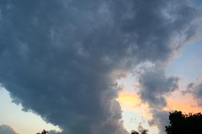 clouds against the sunset