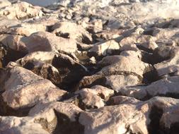 stone cliffs on the beach