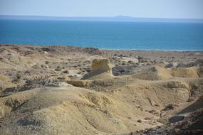 stone hills in the sea