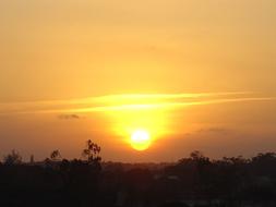 sunny sunset orange