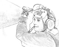aircraft women gloves helmet sea
