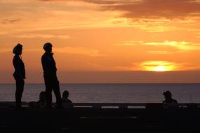 Sunset Sea Silhouettes
