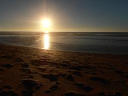 sunlight over the beach