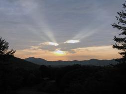 Sunset Mountain Clouds