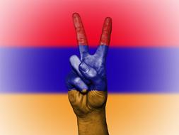 armenia hand flag