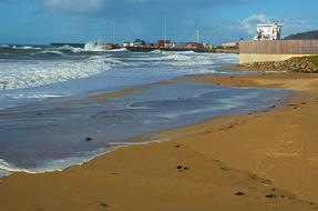 sea beach city sand