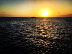 Sunset Caribbean Ocean