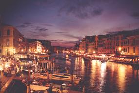 evening city river