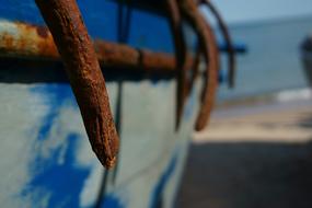Rust Broadside Sail Boat Didn'T