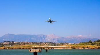 airplane island ocean