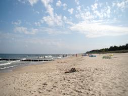 beautiful sandy beach with the sea