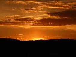 orange sky with sunshine