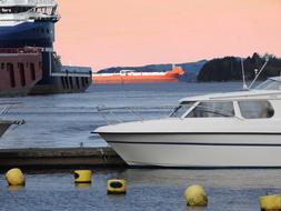 pier with a modern yacht