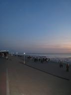 evening road by the sea