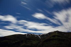 beautiful mountain scenery with clouds