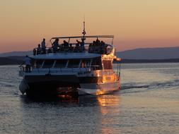 ship with vacationers