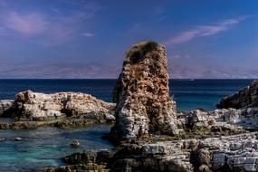 rocks sea sky