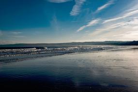 water surface of the sea with waves